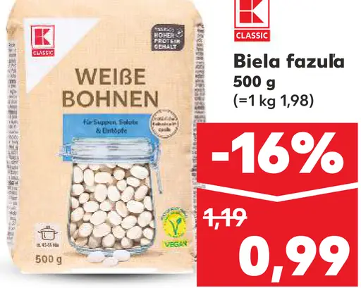 K-Classic Biela fazuľa