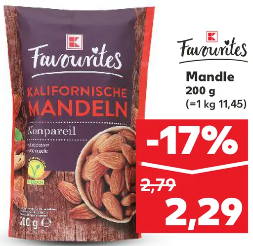 K-Favourites kalifornské mandle