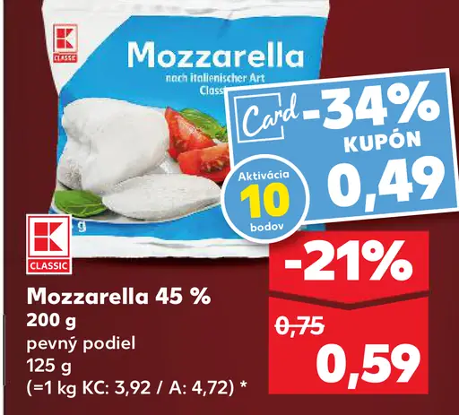 Mozzarella 45 %