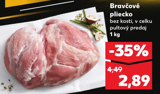 Bravčové pliecko bez kosti v celku