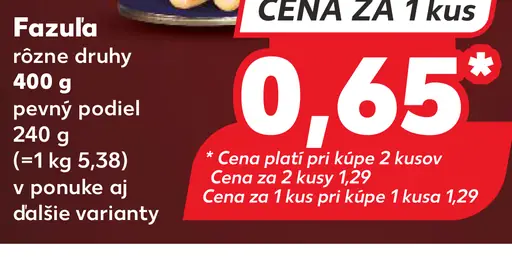Giana fazuľa červená rôzne druhy