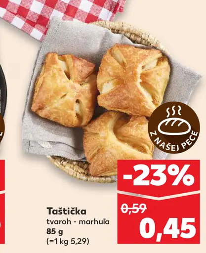 Taštička tvaroh-marhuľa