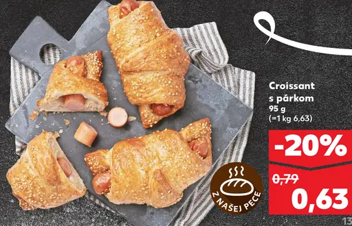 Croissant s párkom