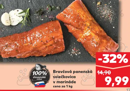 Bravčová panenská sviečkovica v marináde