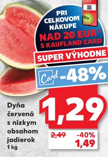 Dyňa červená s nízkym obsahom jadierok