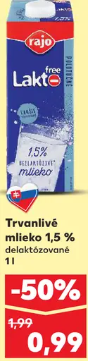 Rajo mlieko Laktofree trvanlivé 3,5 %