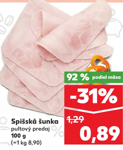Mäspoma Spišská šunka pultový predaj