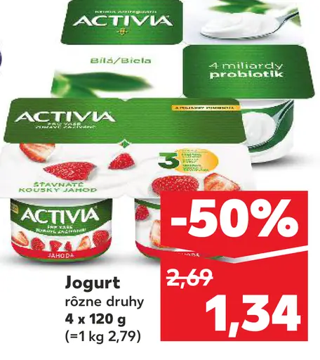 Danone Activia jogurt rôzne druhy multipack