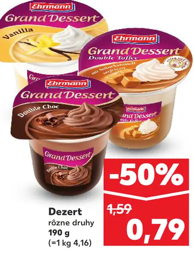 Ehrmann Grand Dessert rôzne druhy