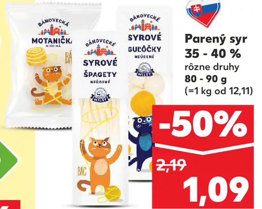Parený syr rôzne druhy