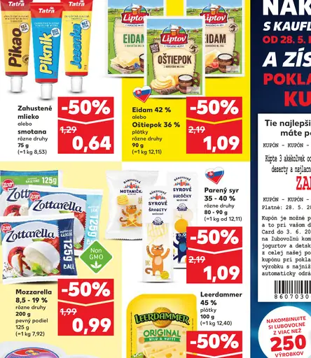 Liptov Eidam 42 % plátky
