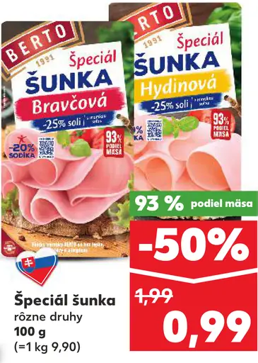 Berto Špeciál šunka bravčová