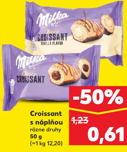 Milka Croissant s náplňou rôzne druhy