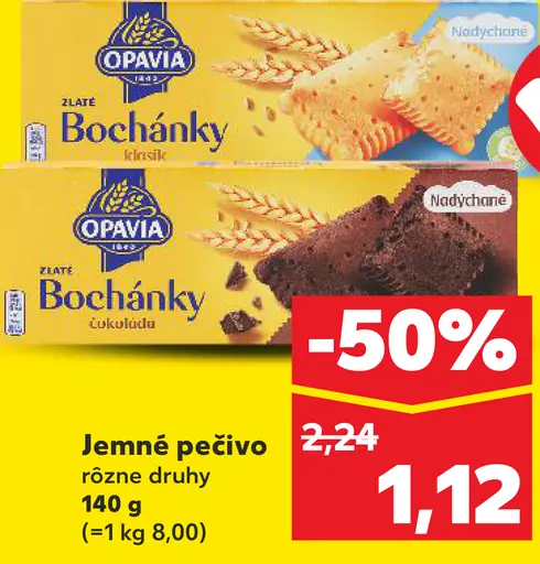 Opavia jemné pečivo rôzne druhy