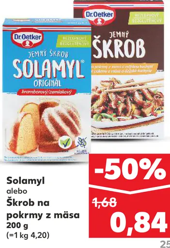Dr. Oetker Solamyl alebo škrob na pokrmy z mäsa