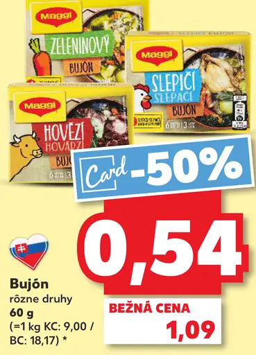 Maggi bujón rôzne druhy