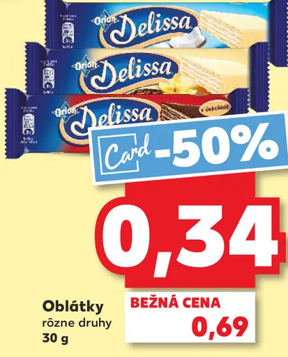 Opavia Delissa oblátky rôzne druhy