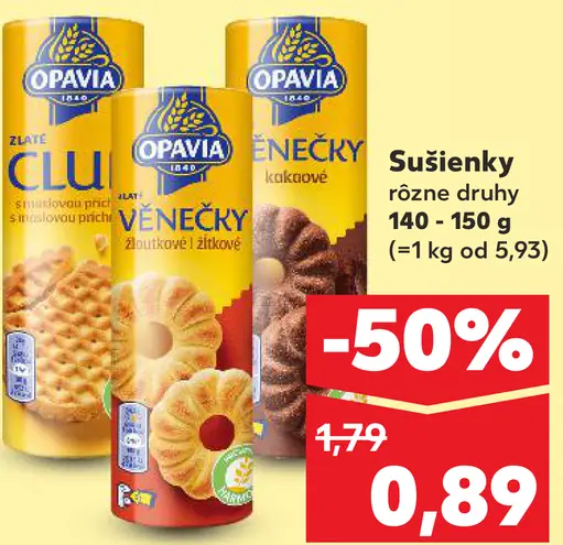 Opavia Club sušienky rôzne druhy