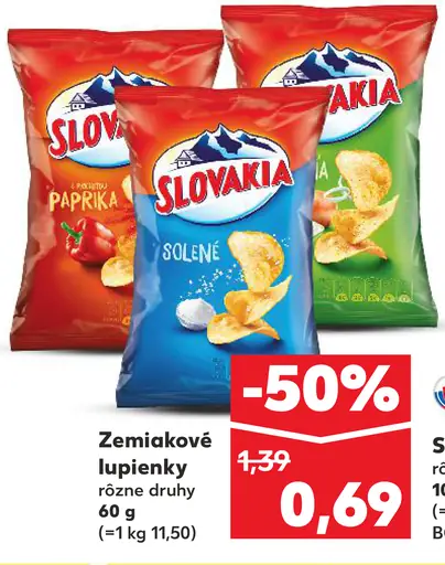 Slovakia zemiakové lupienky solené