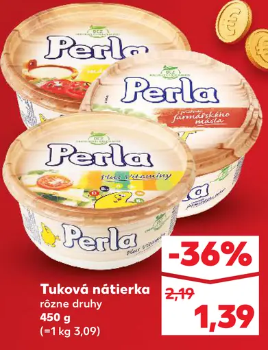Perla tuková nátierka rôzne druhy