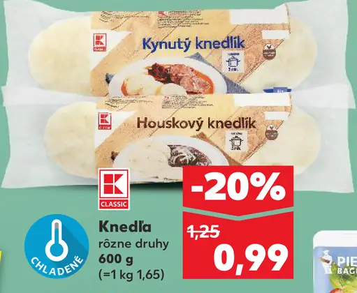 K-Classic Knedľa rôzne druhy