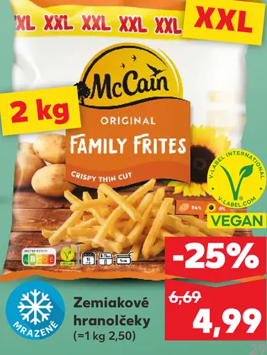 McCain Original Family Frites zemiakové hranolčeky