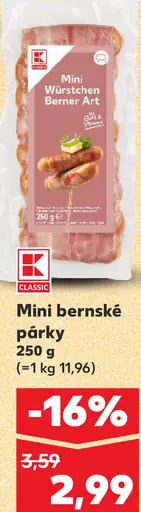 K-Classic Let´s BBQ Mini bernské párky