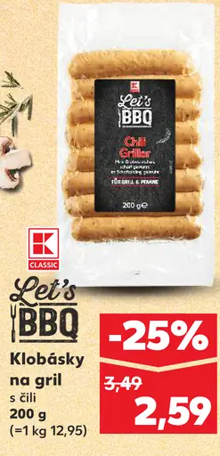 K-Classic Let´s BBQ Klobásky na gril
