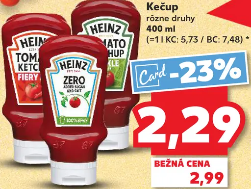 Heinz kečup vybrané druhy