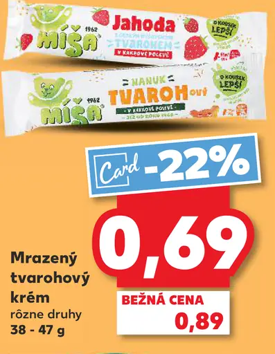 Míša mrazený tvarohový krém