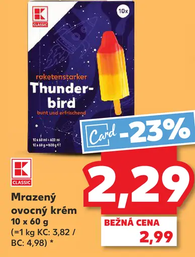 K-Classic Thunder-bird mrazený ovocný krém