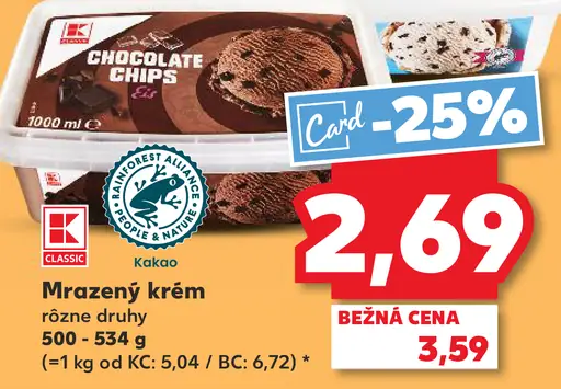 K-Classic Walnut / Stracciatella / Chocolate Chips mrazený krém