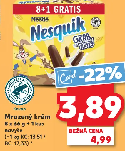 Nestlé Nesquik Grab the Taste mrazený krém