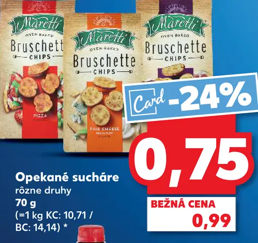Marinelli Bruschette chips opekané sucháre rôzne druhy