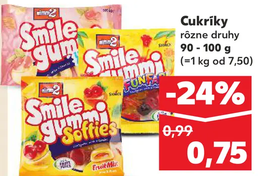 Smile Gummi cukríky rôzne druhy