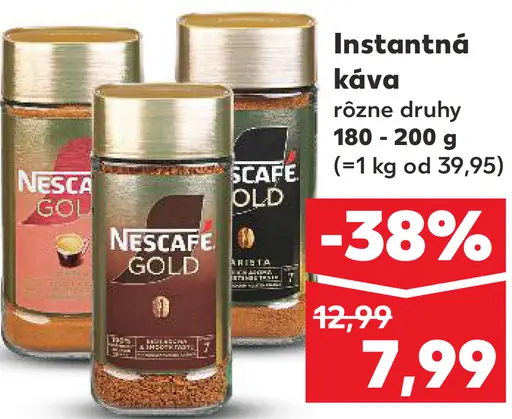 Nescafé Gold instantná káva rôzne druhy