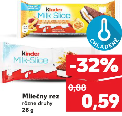 Kinder Milk-Slice Mliečny rez