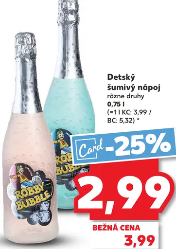 Roby Bubble detský šumivý nápoj