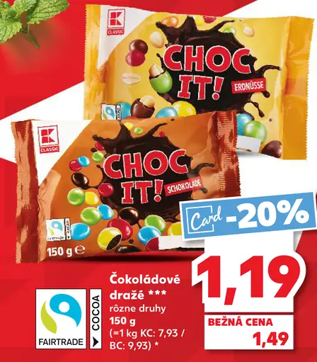 K-Classic Choc It! čokoládové dražé