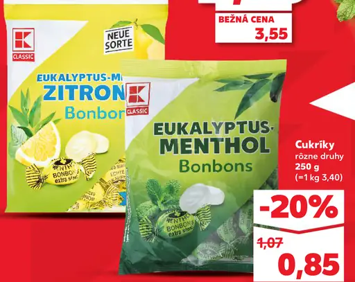 K-Classic Eukalyptus Menthol Bonbons