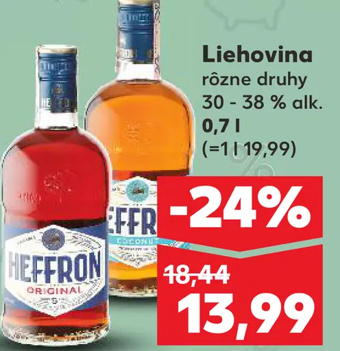 Liehovina rôzne druhy 30 – 38 % alk.