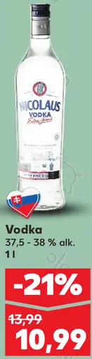 Vodka 37,5 – 38 % alk.