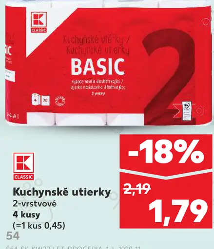 K-Classic kuchynské utierky 2-vrstvové