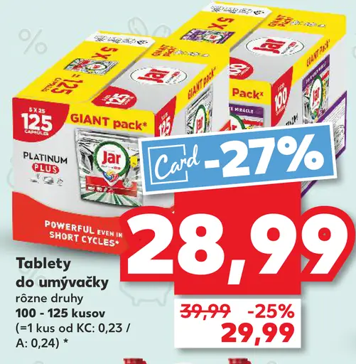 Jar Tablety do umývačky