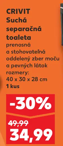 Crivit suchá separačná toaleta