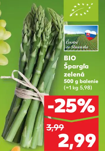 Špargľa zelená