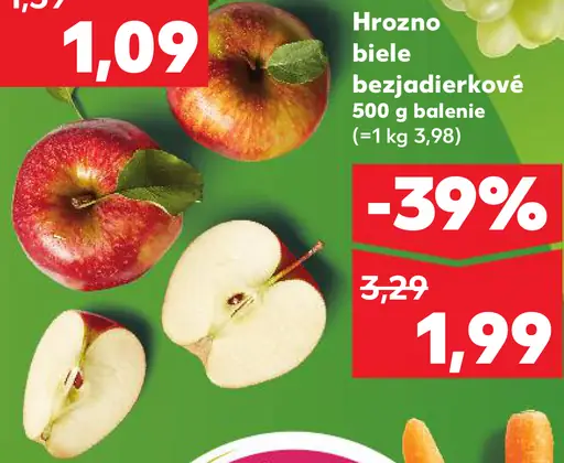 Hrozno biele bezjadierkové