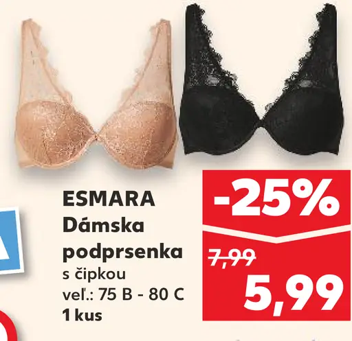 Esmara dámska podprsenka s čipkou