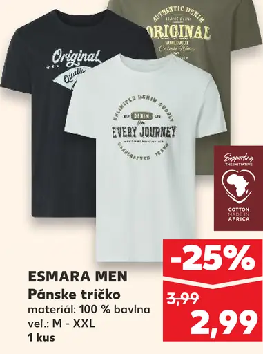 Esmara Men pánske tričko