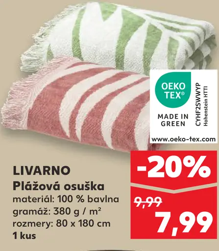 Livarno plážová osuška